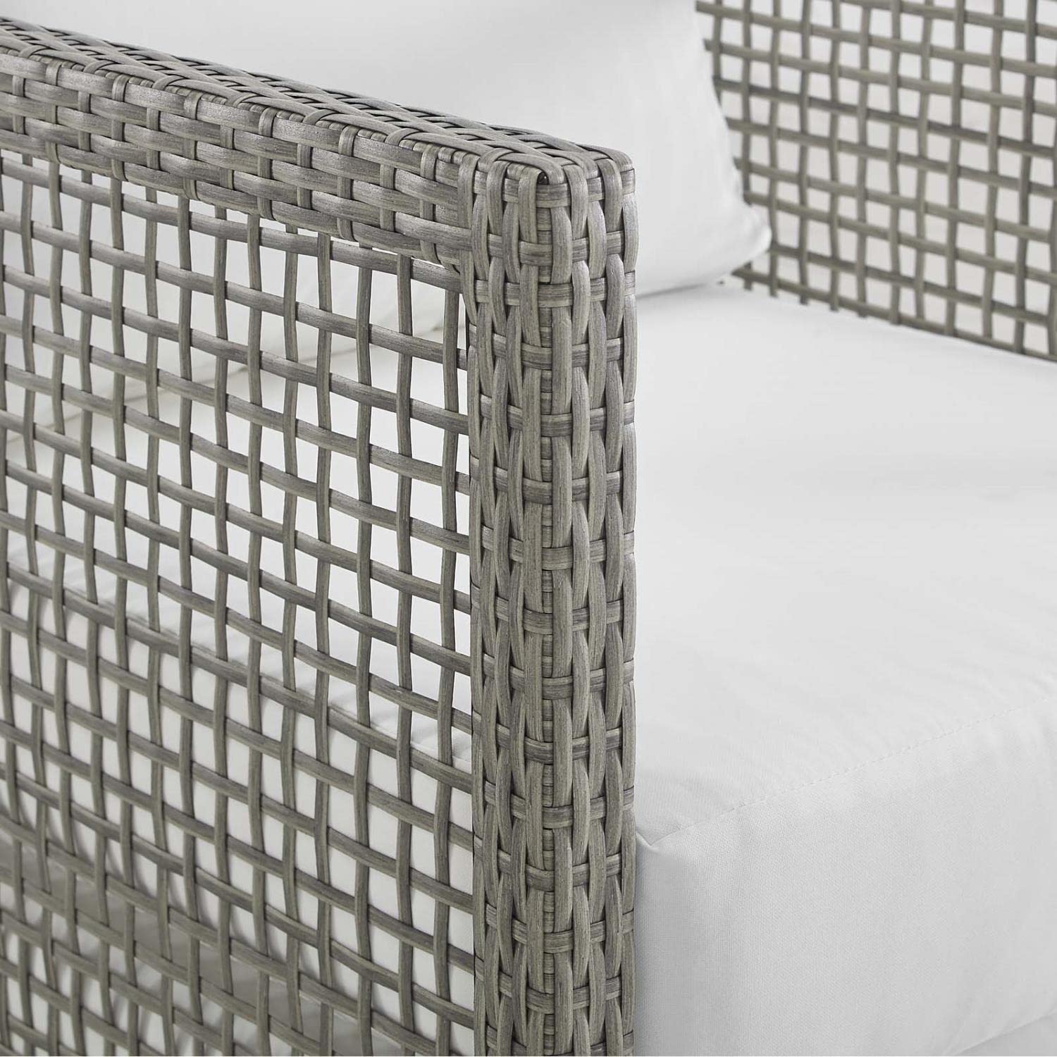 EEI-2924 Aura Wicker Rattan Outdoor Patio 52" Loveseat