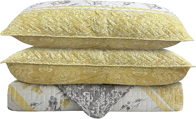 Queen Quilt Set, 3-Piece Queen Size Quilt Sets with 2 Pillow Shams