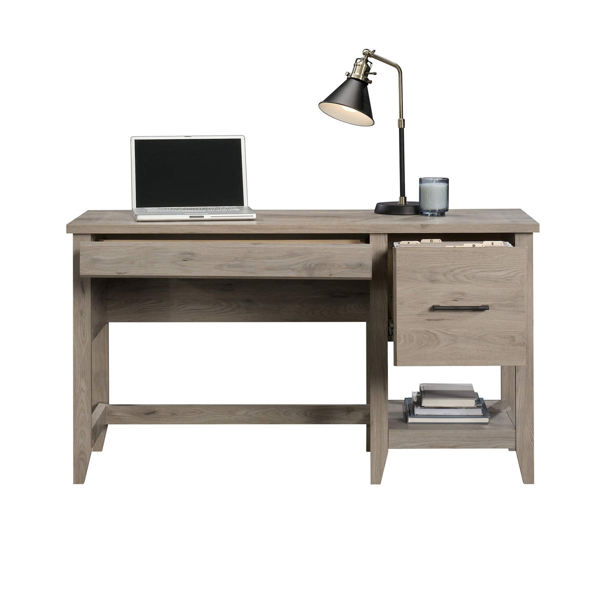 Summit Station Desk, Laurel Oak Finish