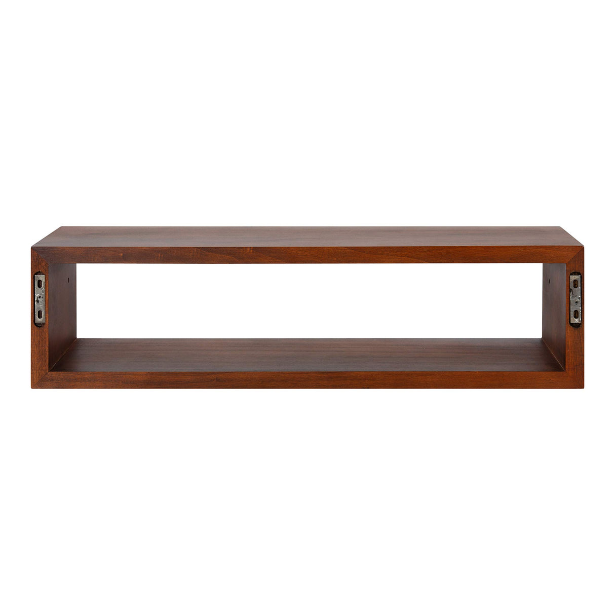 Holt Modern Floating Wood Wall Shelf, 30 x 8, Walnut Brown, Chic Rectangular