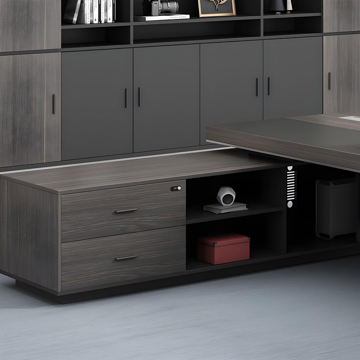 Executive L-Shaped Workstation – Modern Office Desk with Storage
