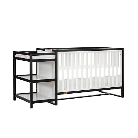 Milo 5-in-1 Convertible Crib and Changing Table with Free Changing Pad in Vintage White Oak