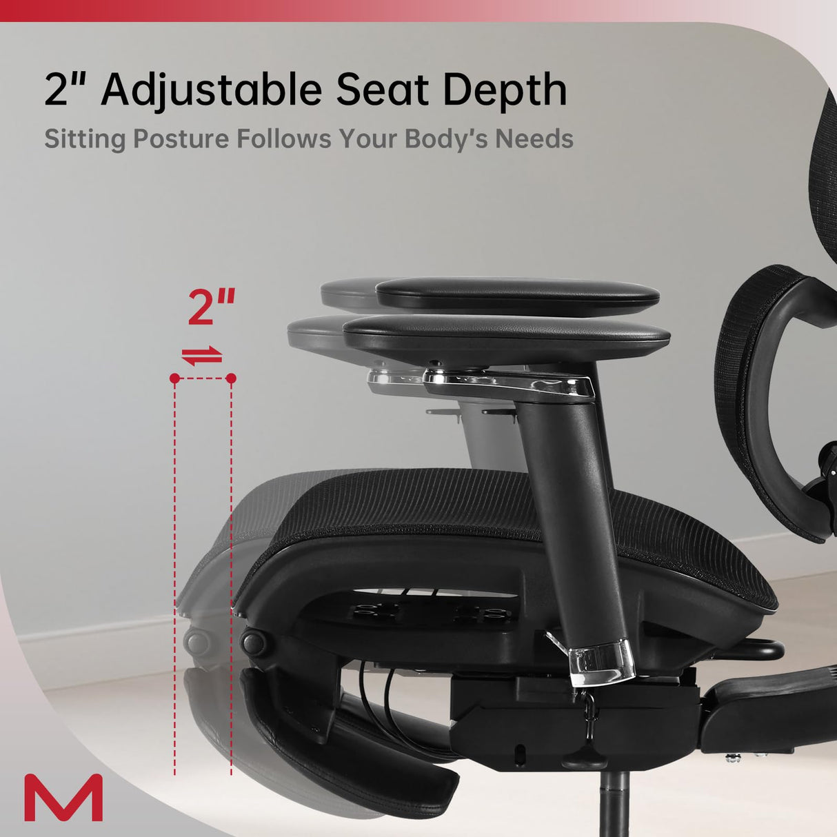 Ergonomic Office Chair with Footrest and Dynamic Lumbar Support