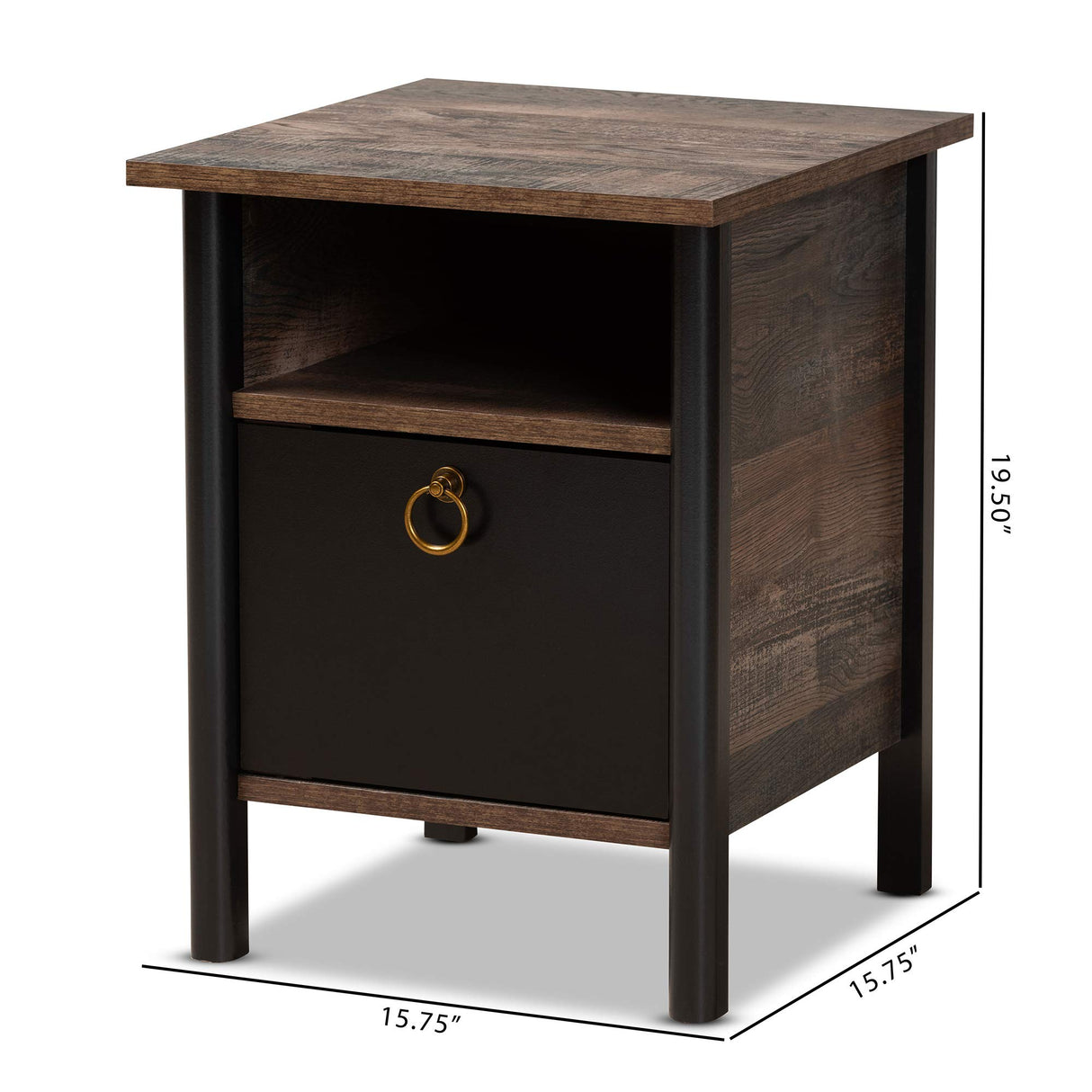 Vaughan Nightstands, Brown/Black