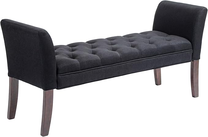 End of Bed Bench with Button Tufted Design