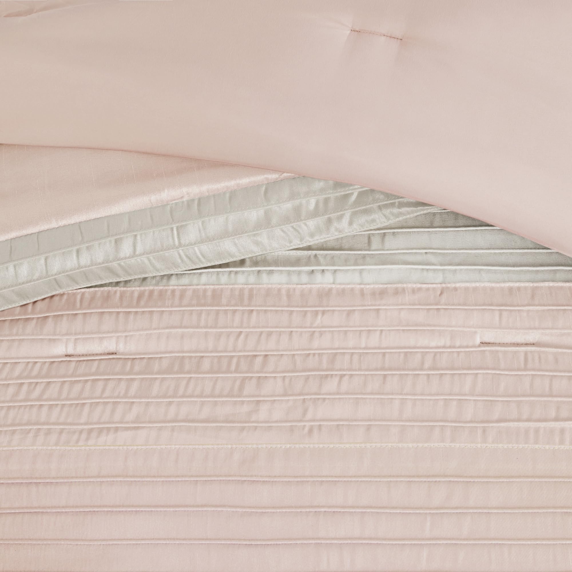 Amherst Faux Silk Comforter Set-Casual Contemporary Design All Season