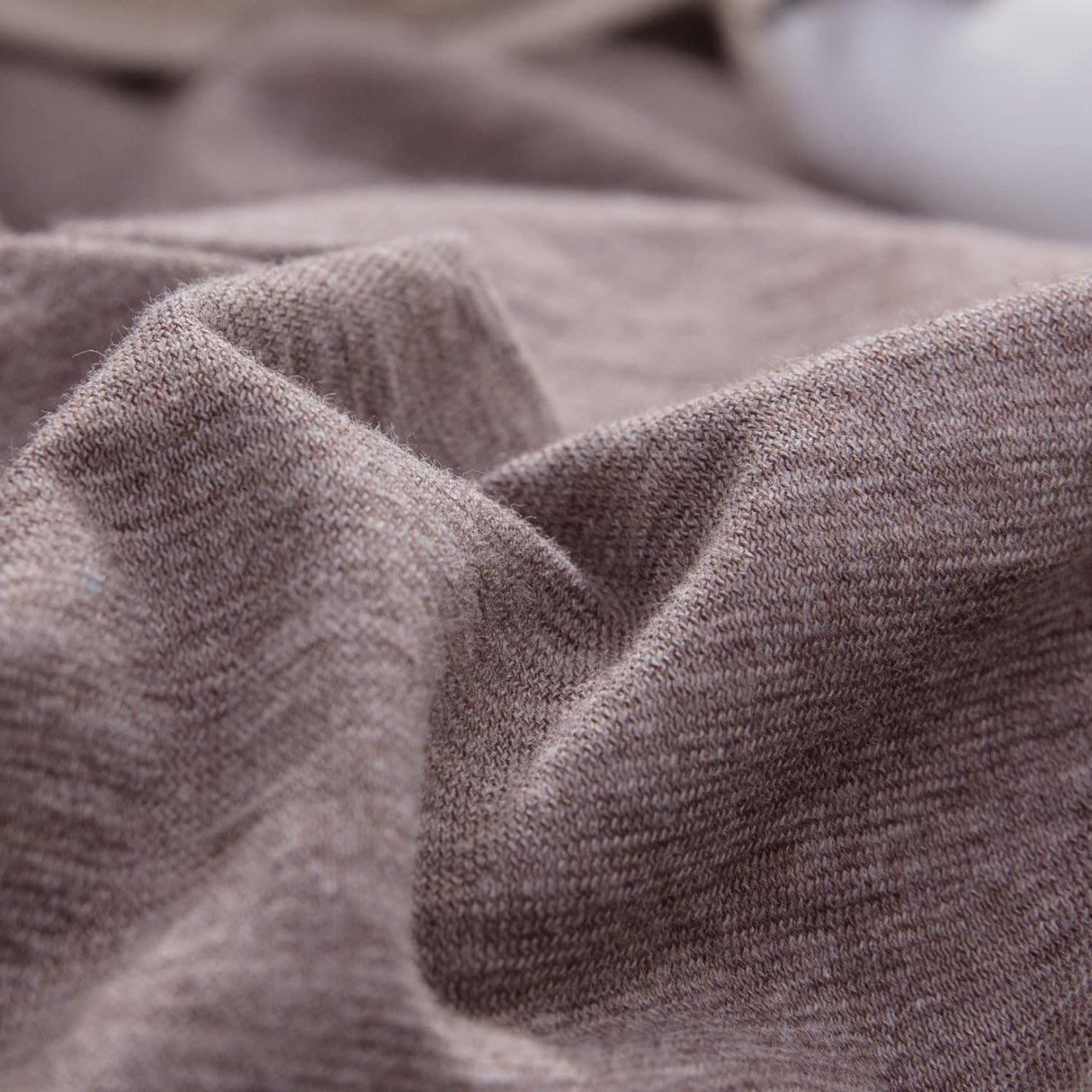 100% Jersey Knit Cotton Duvet Cover Set T-Shirt Feel Bedding Set Ultra Soft Wrinkle-Free (Mocha Brown, King)