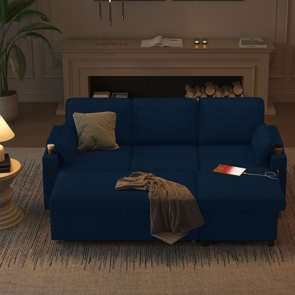 Sofa Bed Sleeper Pull Out 2 in 1 Sectional Sleeper Sofa