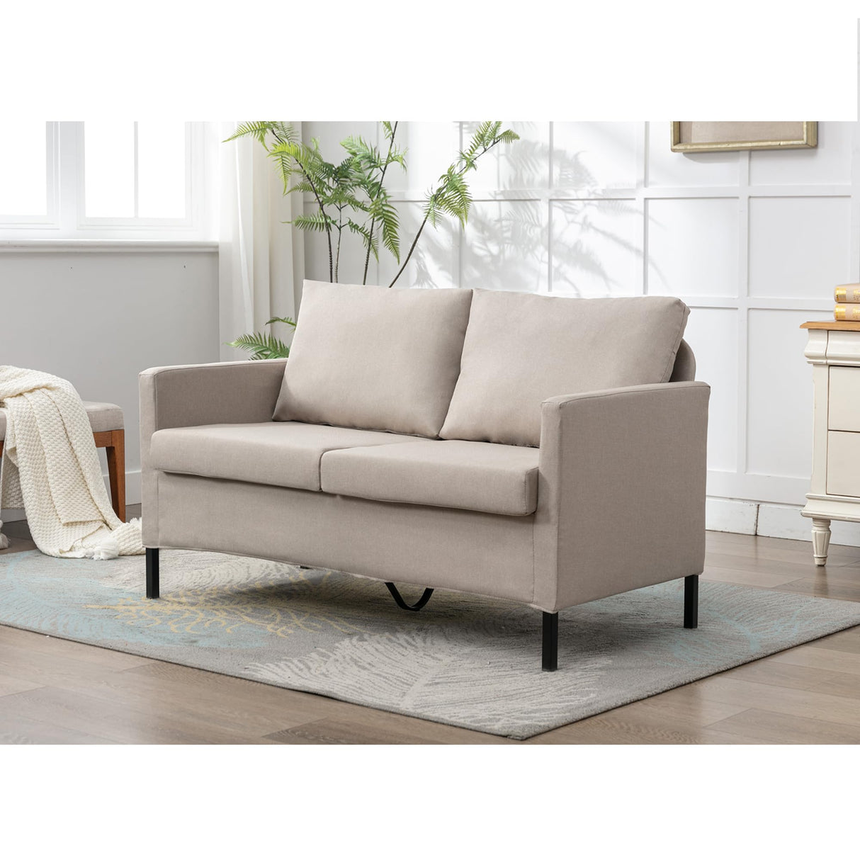 Fabric Modern Small Loveseat Sofa Couch for Living Room