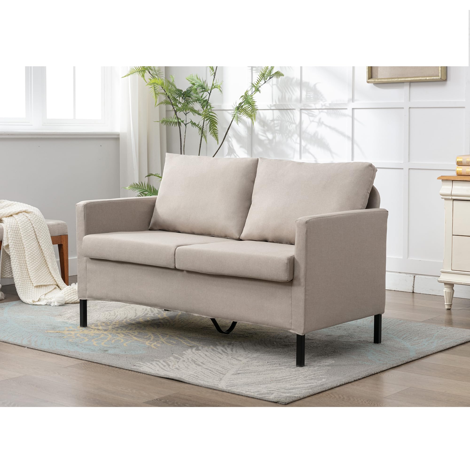 Fabric Modern Small Loveseat Sofa Couch for Living Room