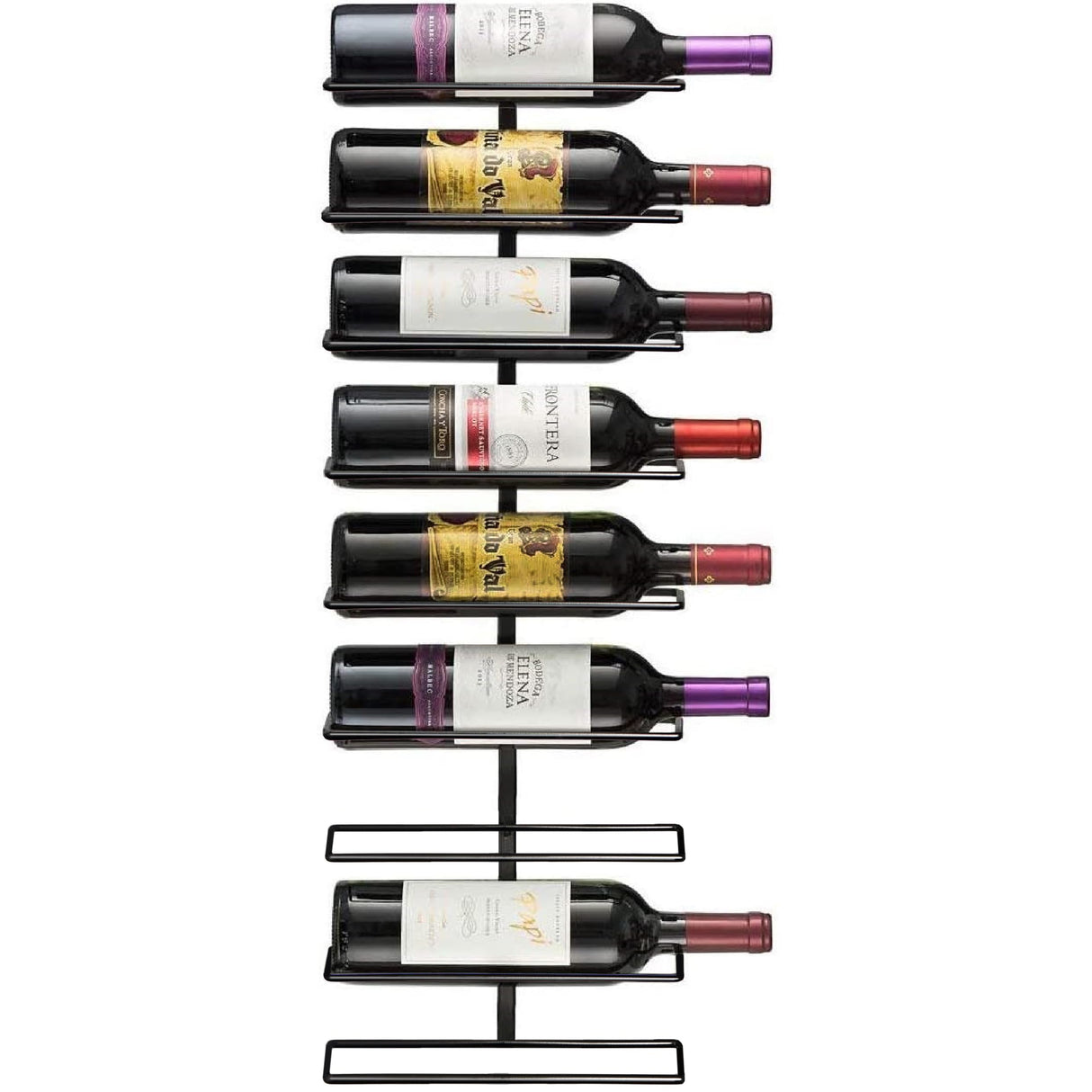 Wall Mount Wine Rack (Holds 9 Bottles) - Wine Rack Wall Mounted