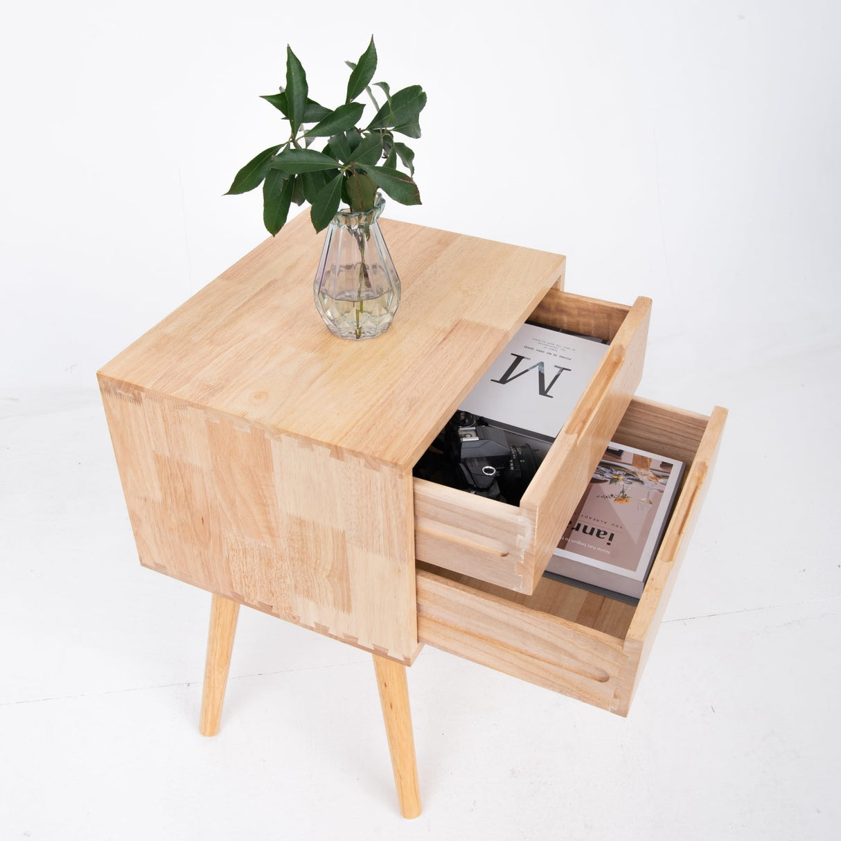 Night Stands with 2 Drawer Bed Side Tables