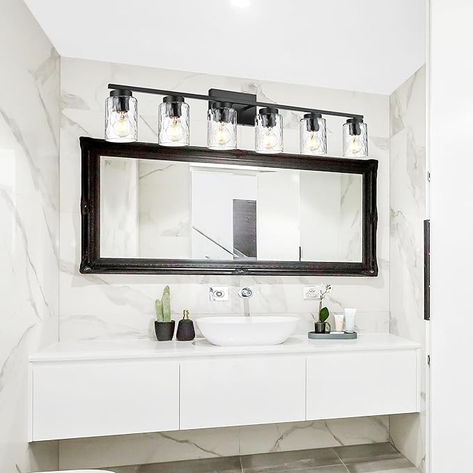 5 Light Bathroom Vanity Lighting Fixtures Farmhouse Black Wall Lamp Light