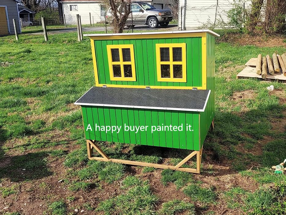 New Large Wood Chicken Coop Backyard Hen House 4-8 Chickens w 4 Nesting Box
