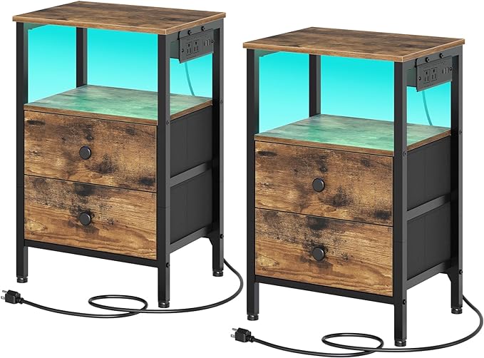 Nightstands with Charging Station, Night Stand