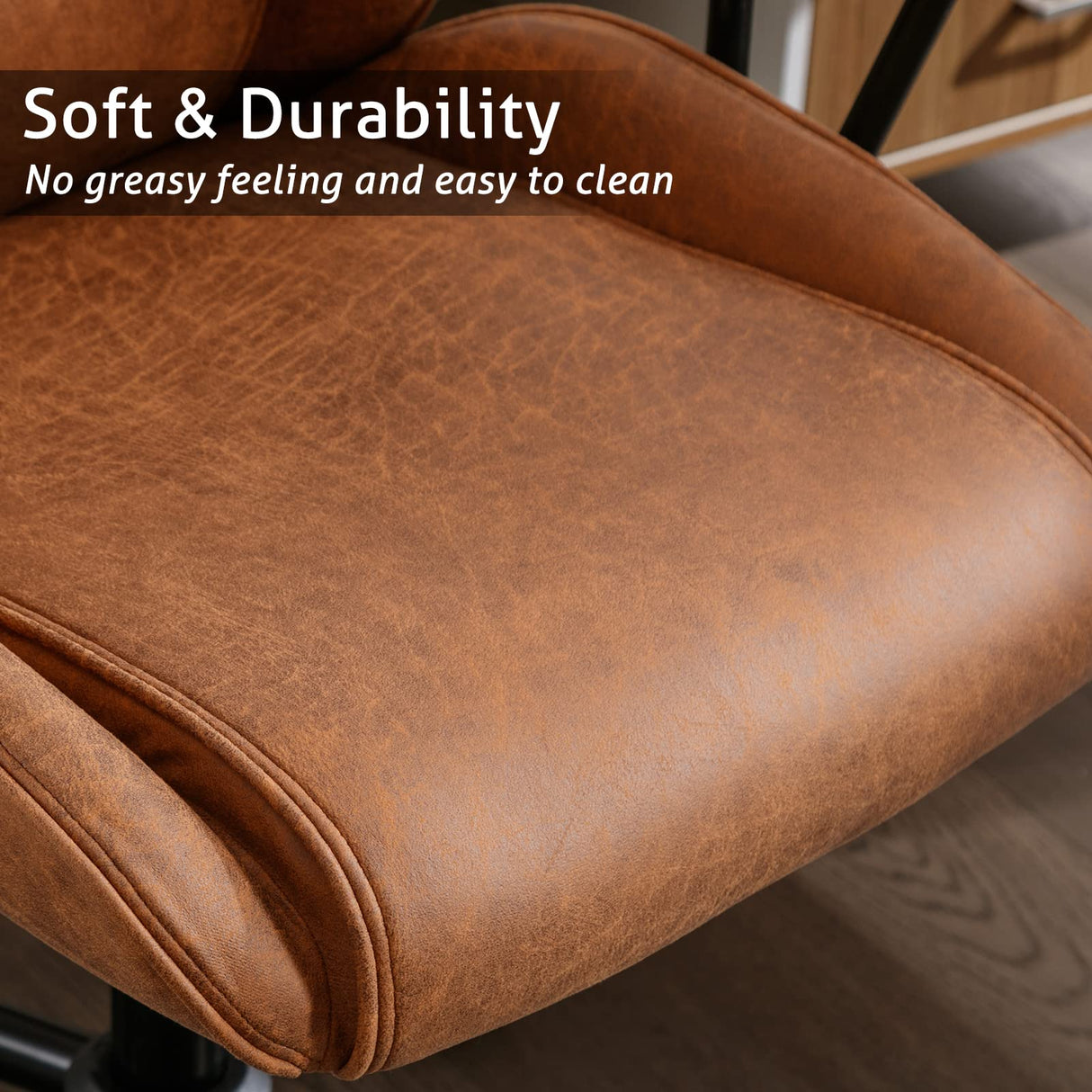 Executive Chair Mid Century Office Modern Chair,55° Reclining High Back Desk Chair