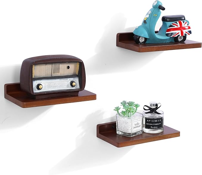 Small Floating Shelf,5 x 8.5 Inch,Set of 3 Small Wall Shelf for Bedroom Living Room