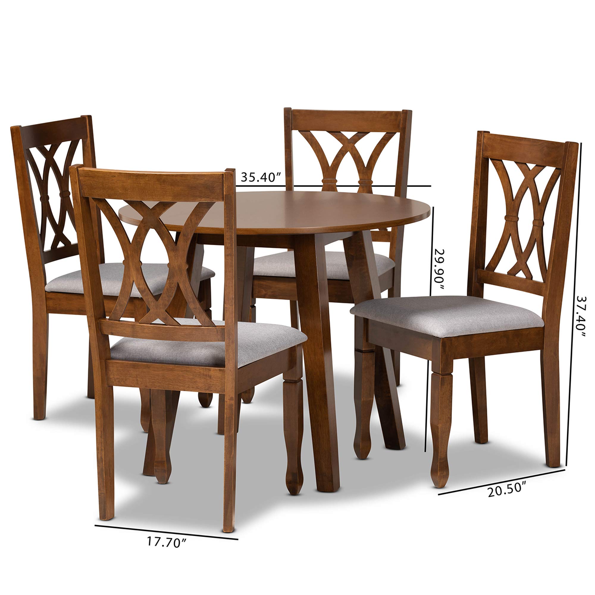 , Grey/Walnut