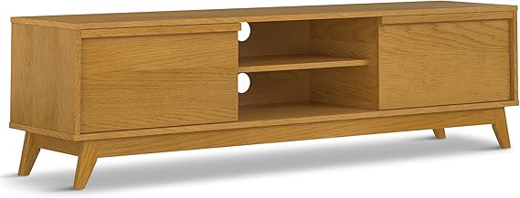 Lennon 72 inch Wide Mid Century Modern TV Media Stand in Walnut