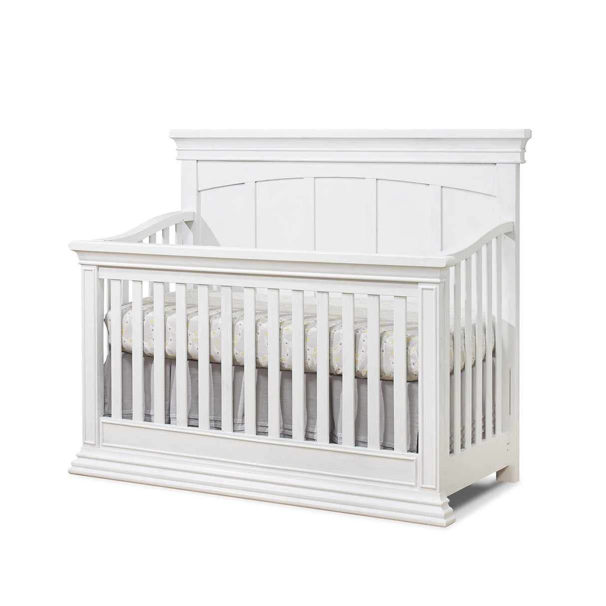 Modesto Crib, Classic 4-In-1 Convertible Crib, White Crib Made of Wood, Non-Toxic Finish