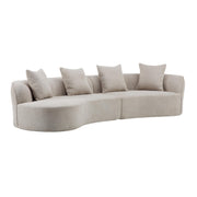 Braebt 126" Comfy Upholstered Cloud Couch, 5-Seater Sofa Couches
