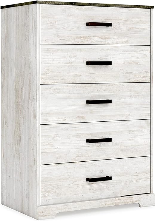 Larstin Rustic 6 Smooth-Gliding Drawer Dresser, Brown