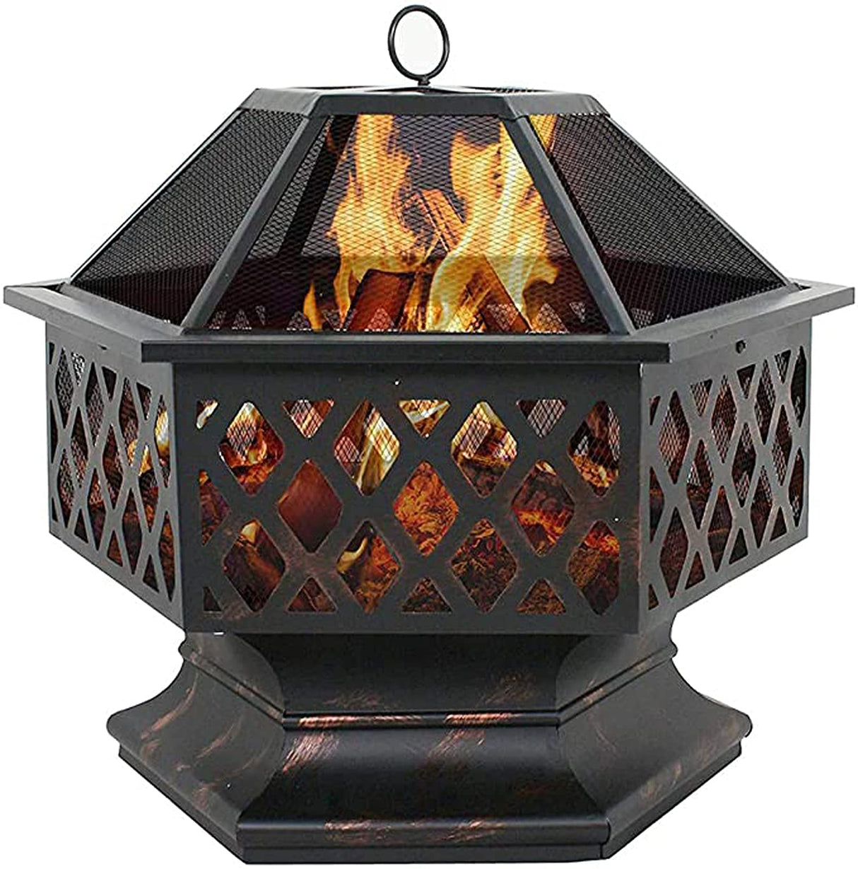 Outdoor Fire Pit Wood Burning Fireplace Patio Backyard Heater Steel Firepit Bowl Heavy