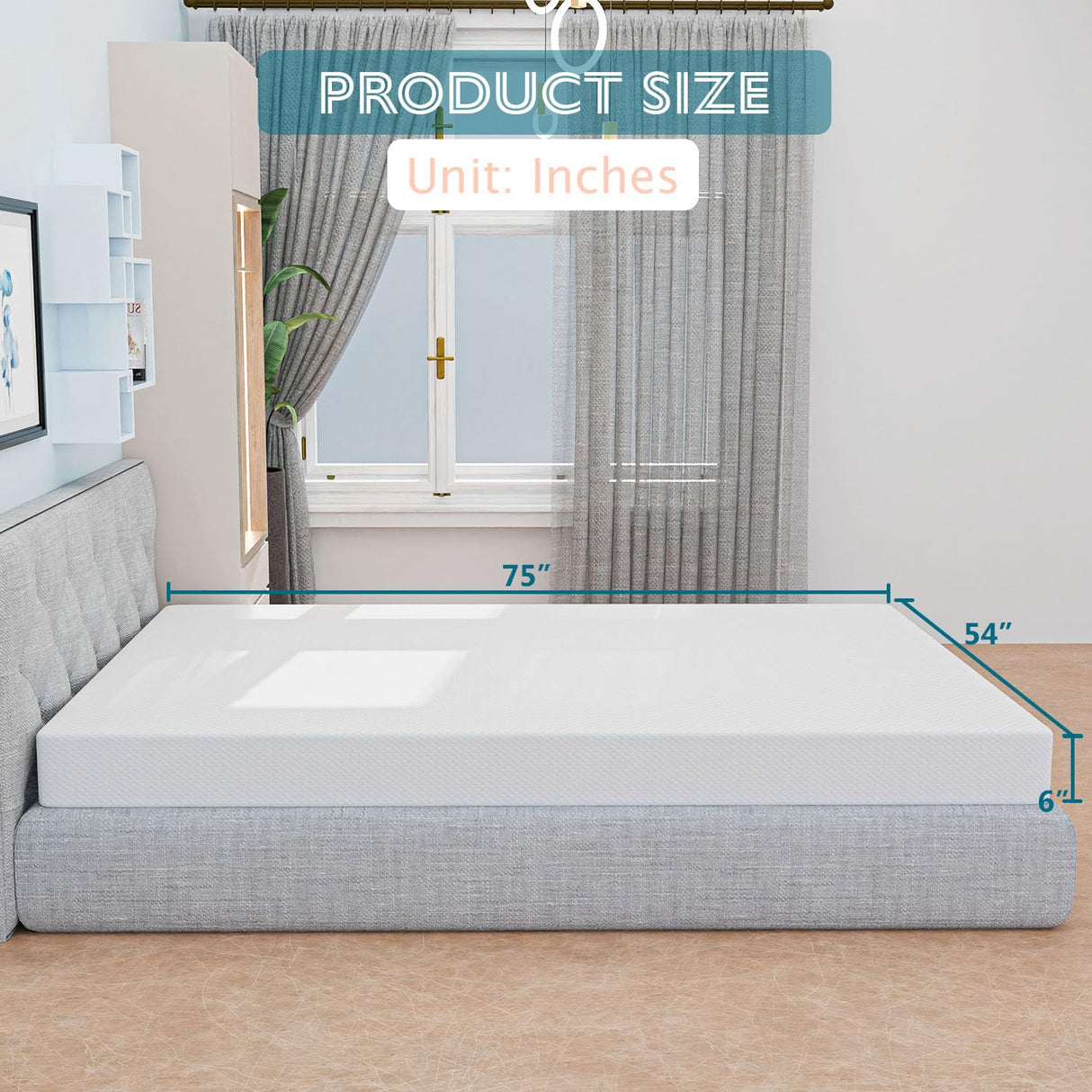 6 Inch Full Size Mattress, Gel Memory Foam Full Mattress, Pressure Relieving