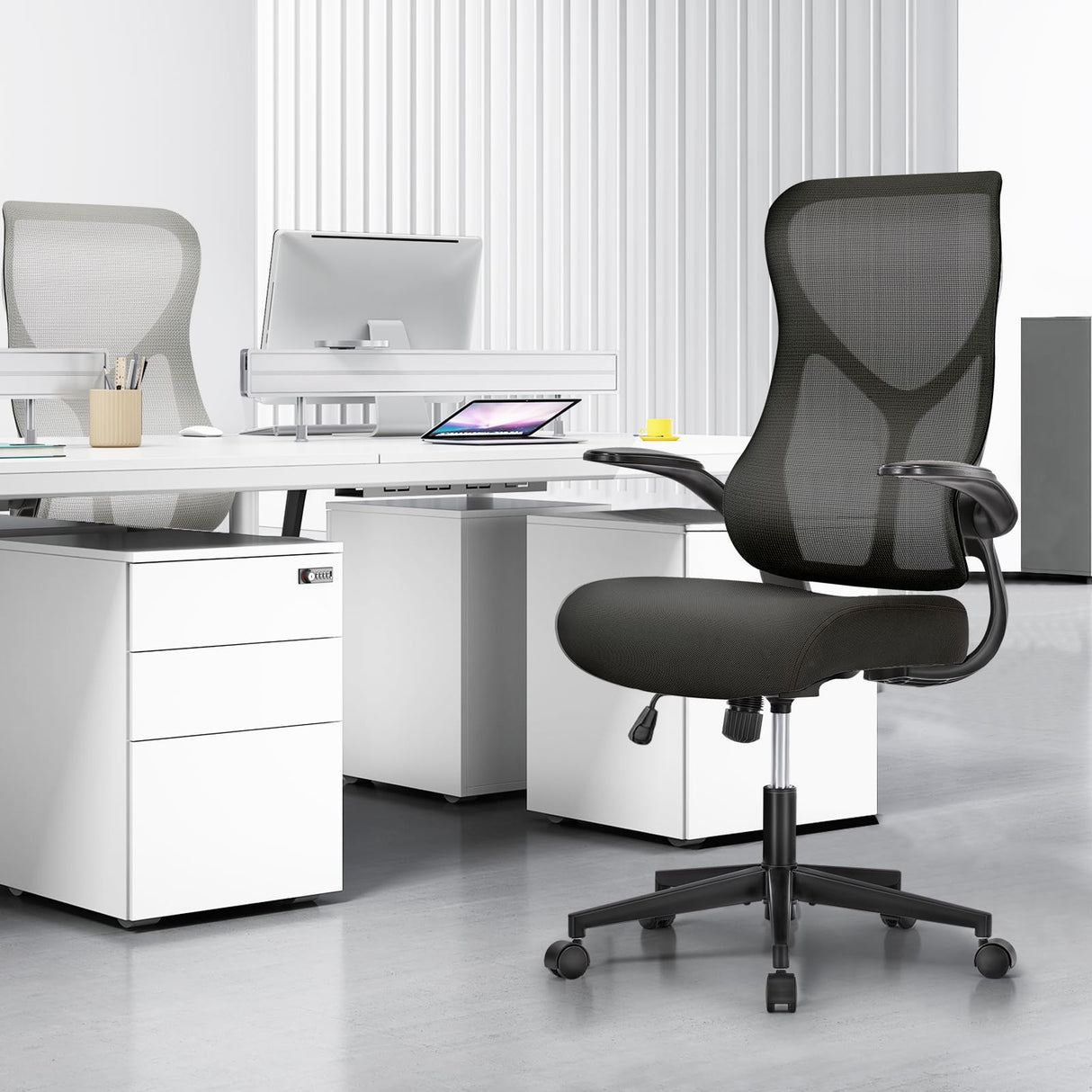 Office Desk Computer Chair, Comfy High Back Swivel Rolling Home Mesh Gaming Chairs