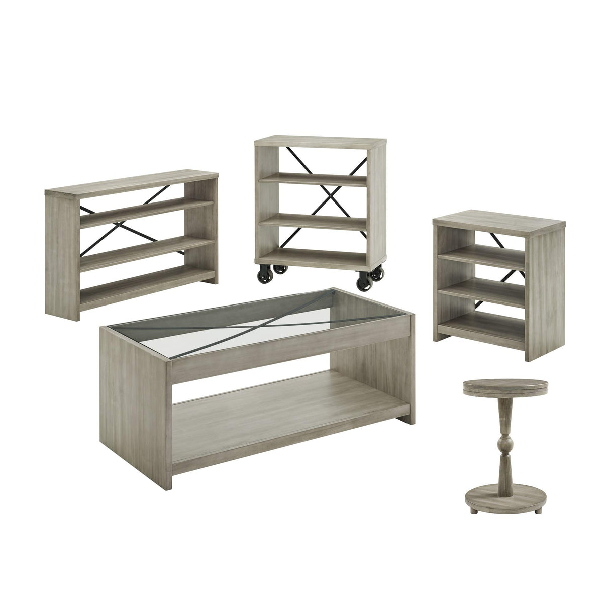 Farm House End Table - Antique White