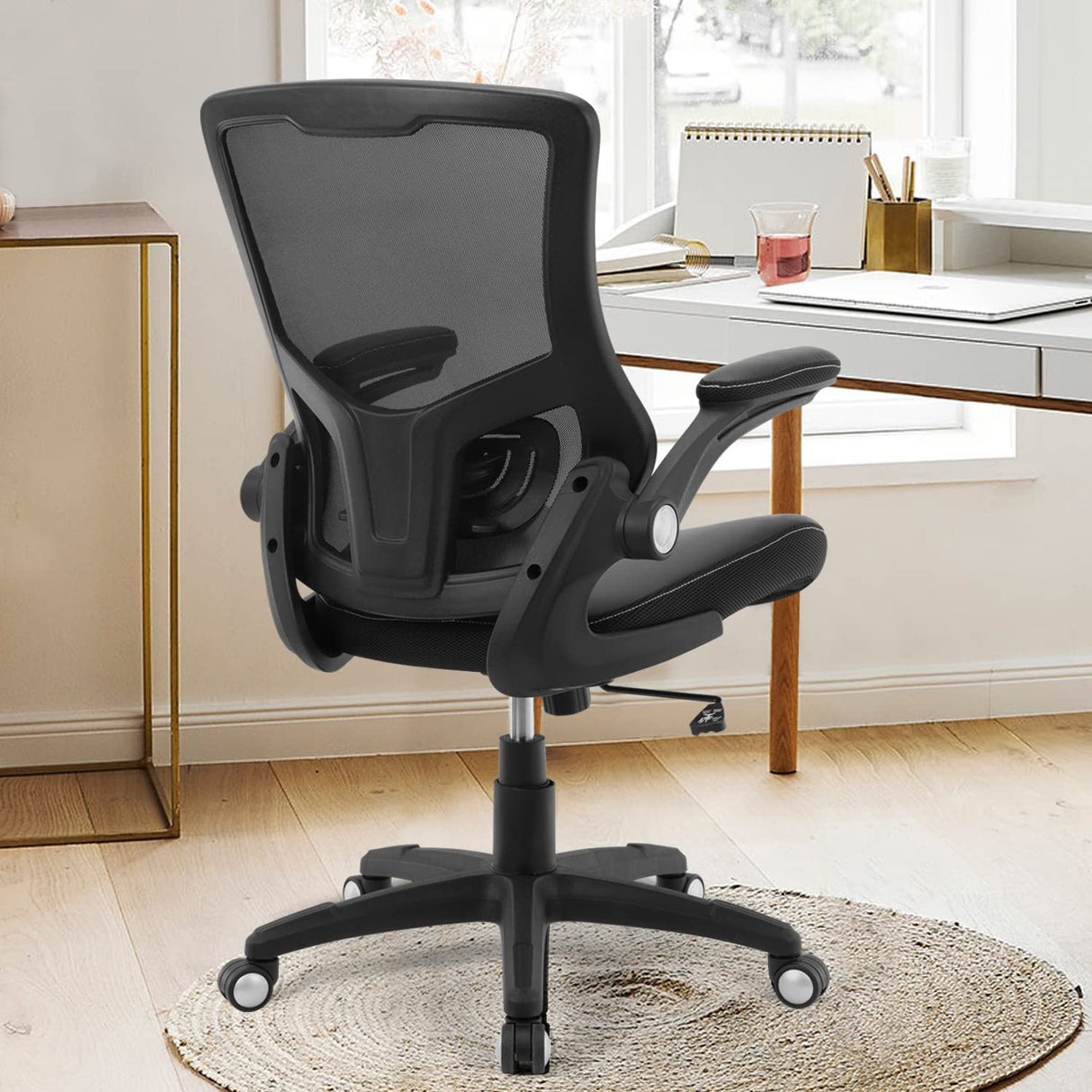 Office Chair Ergonomic Desk Chair, Computer PU Leather Home Office Chair