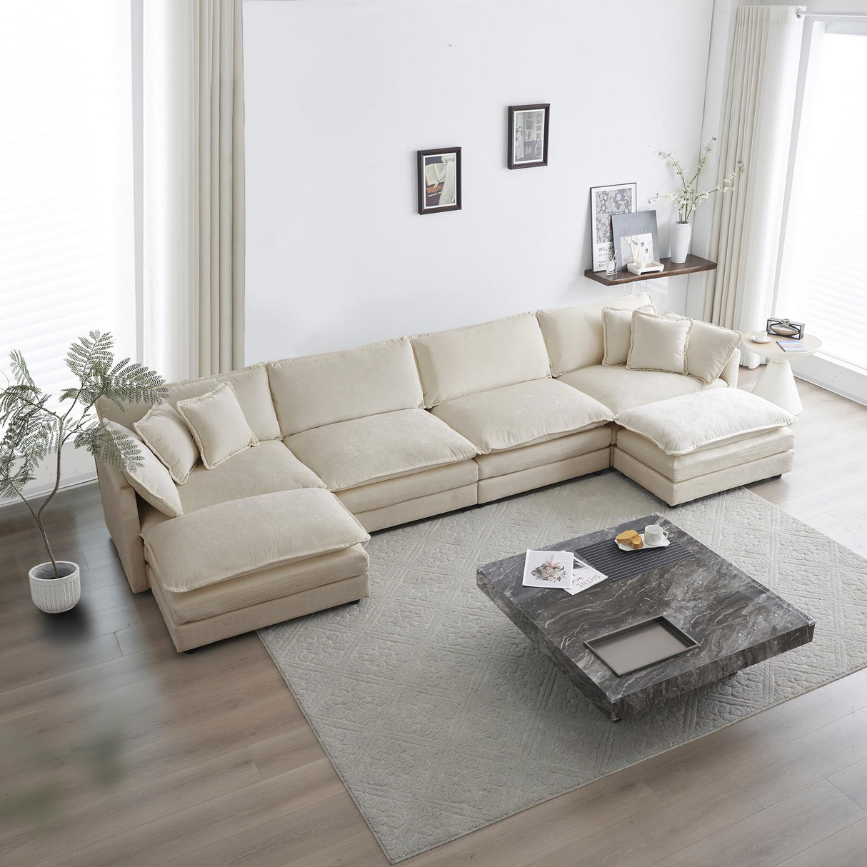 Modular Sectional Sofa Couch Modern U Shaped Sofa Oversized Upholstered