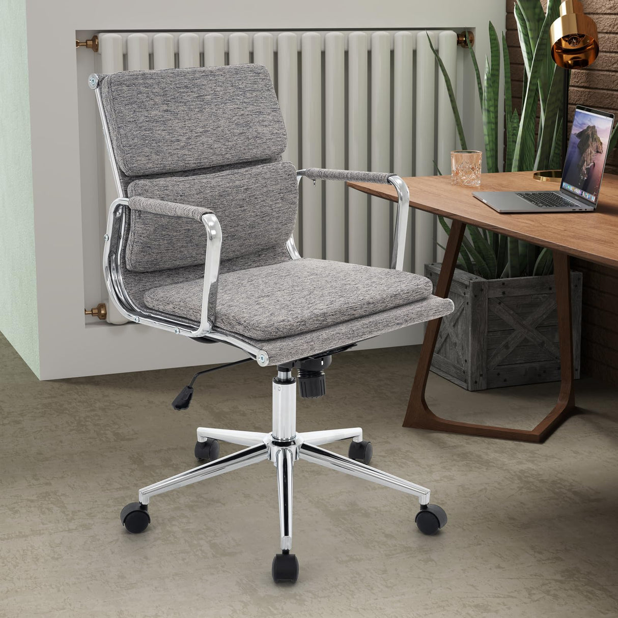 Office Desk Chair, Ergonomic Office Chair, Mid Back Desk Chair with Adjustable Height