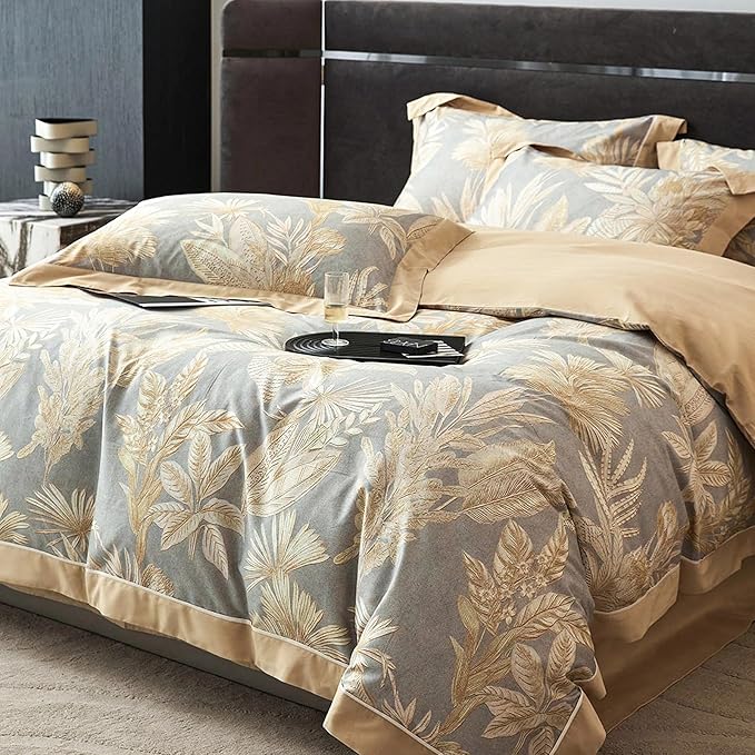 Duvet Cover Queen Size, 3 Pieces Soft Luxury Duvet Cover Set
