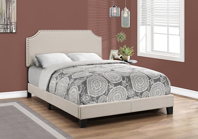 Bed Frames, Queen, Beige