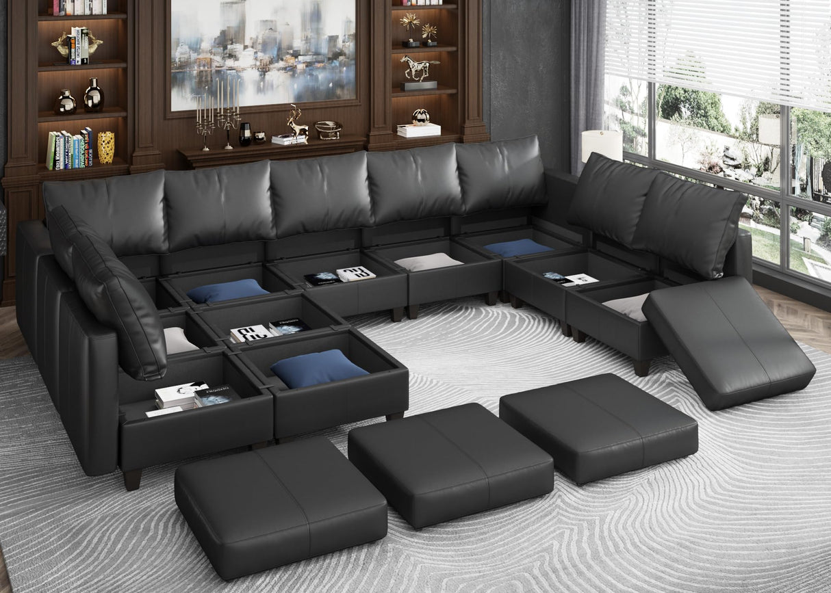 Large Modular Sectional Couch U Shaped Sofa with Storage