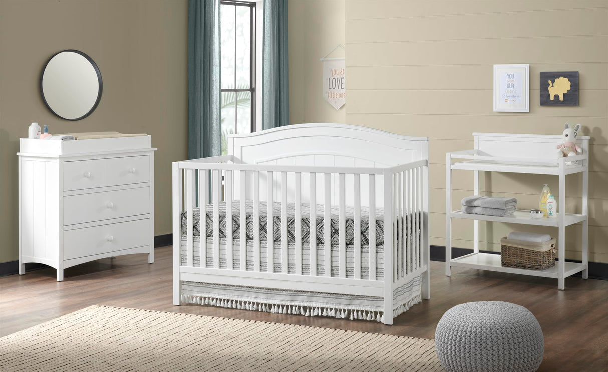 North Bay 4-in-1 Convertible Crib, Snow White, GreenGuard Gold Certified