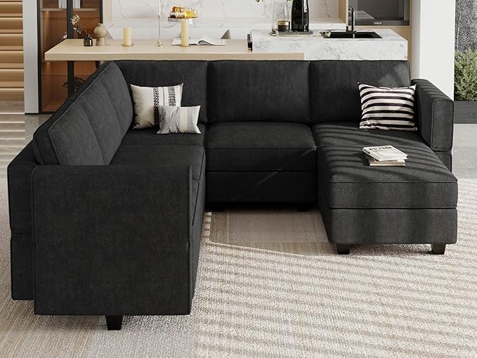 Sectional U Shaped Sofa Small Reversible Chaise Sectional