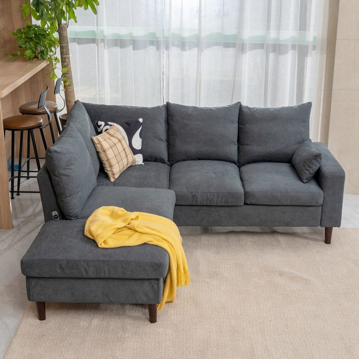 83" Sofas for Living Room, Comfy Love Seat Couches, Teddy Fleece Loveseat Sofa