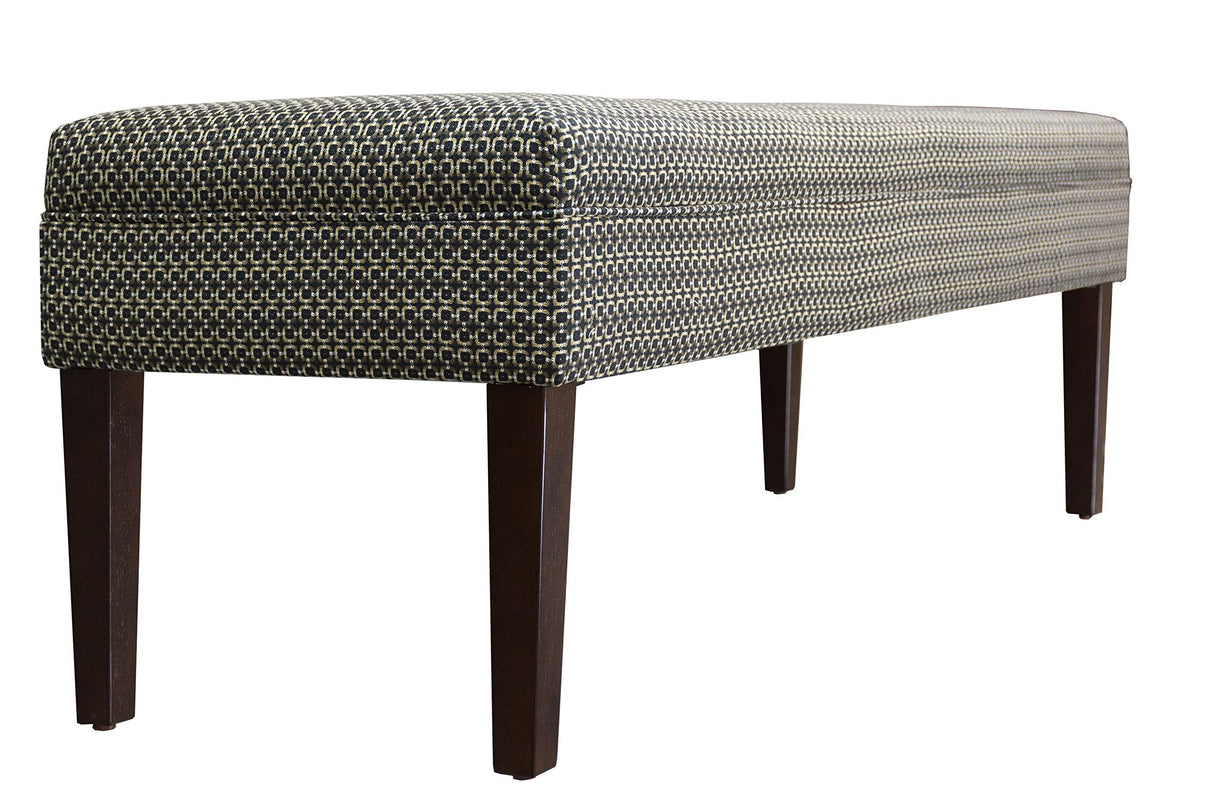 Kaya Mid Century Modern 10 Button Tufted Upholstered Bench
