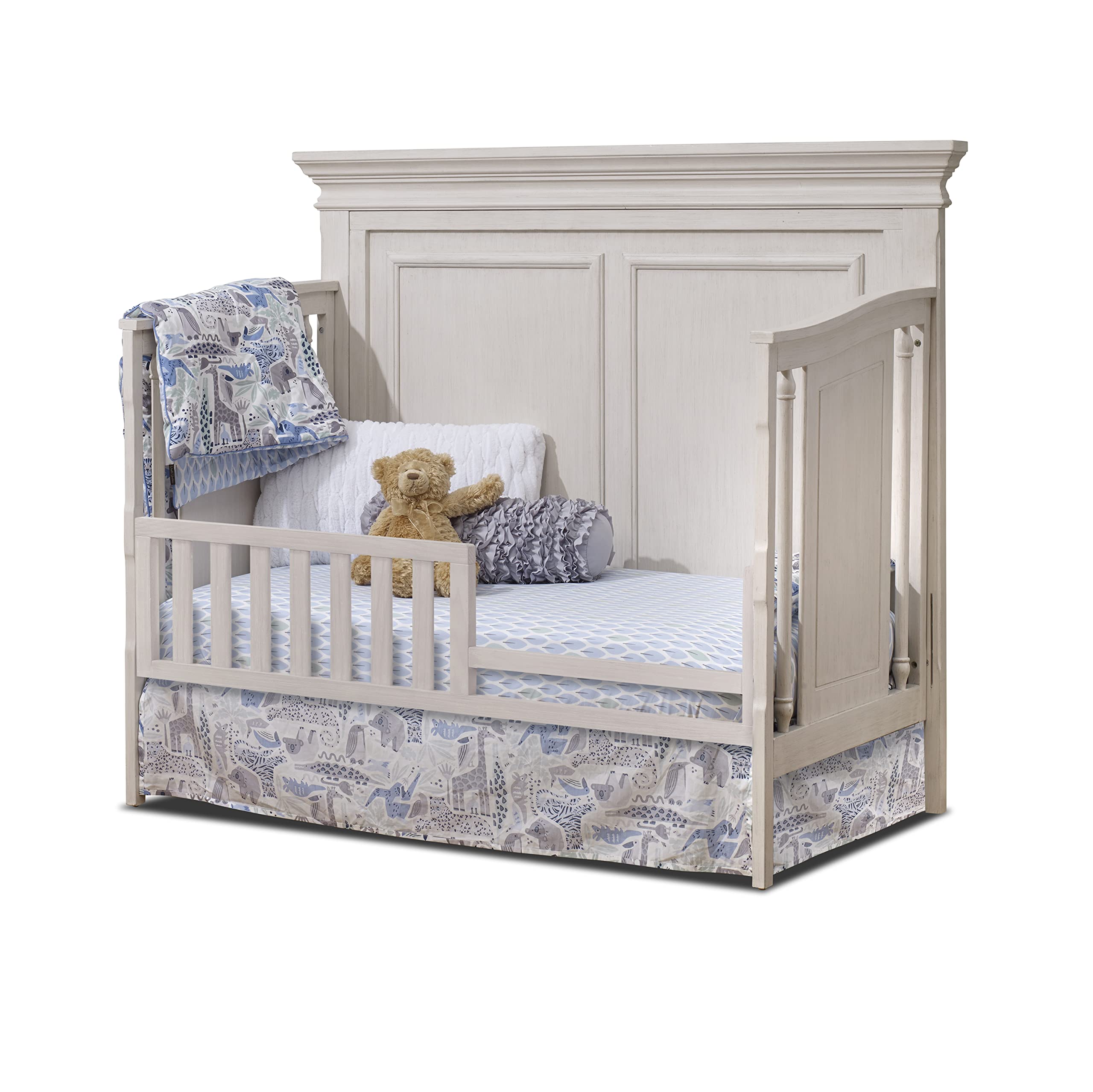 Furniture Portofino Crib,Classic 4-In-1 Convertible Crib,Brushed Ivory Crib Made of Wood