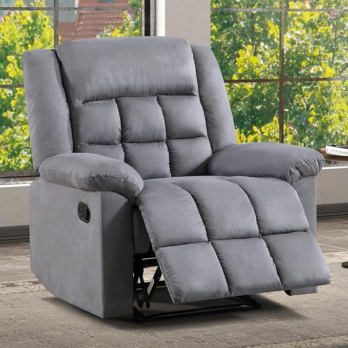 Manual Reclining Couch Sofa Set for Living Room, Include 1 Recliner Chair