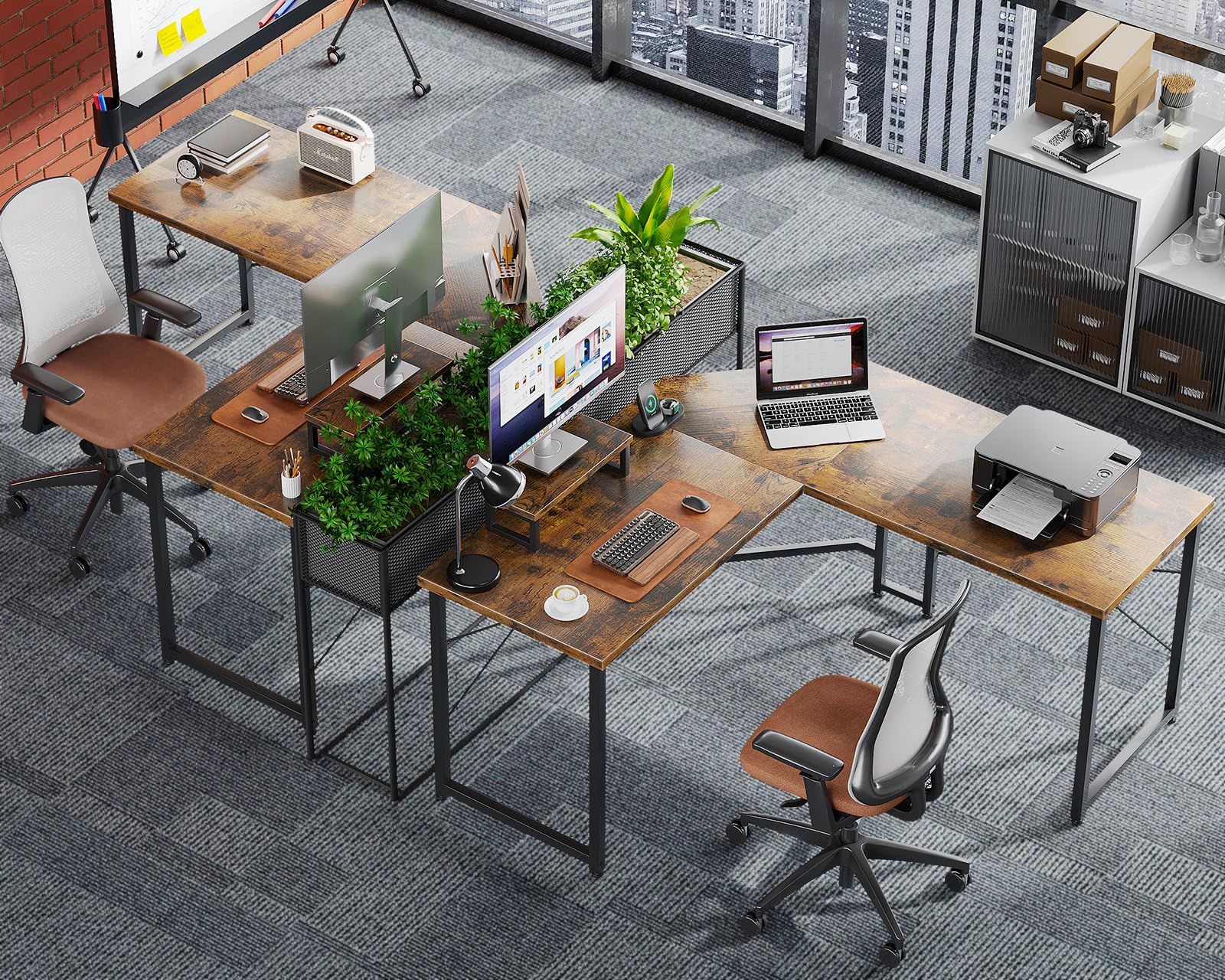 L Shaped Gaming Desk, Computer Corner Desk, PC Gaming Desk Table