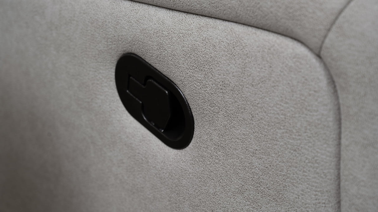 Margaret 2PC Fabric Manual Reclining Sofa and Recliner, Gray