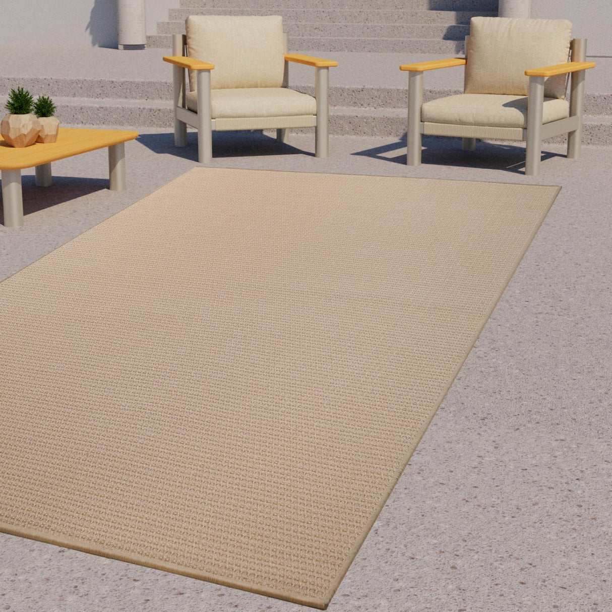 Outdoor Patio Rugs Indoor Outdoor Rug Mat Textilene Area Rug with Silicone Backing