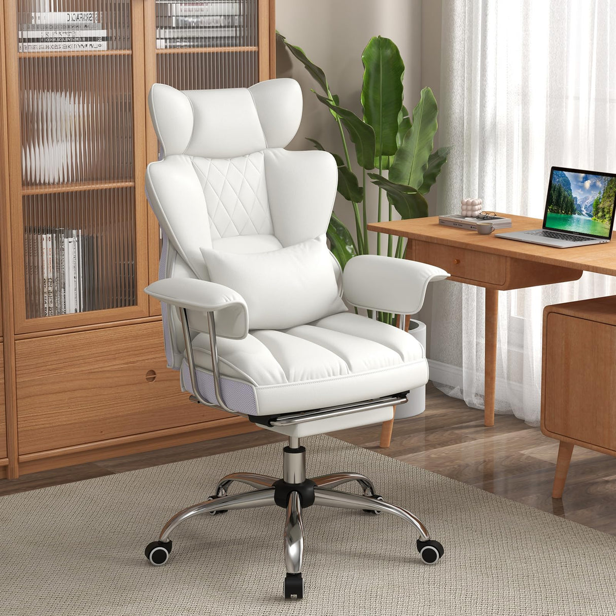 Big and Tall Executive Office Chair with Footrest - 400 LBS Capacity
