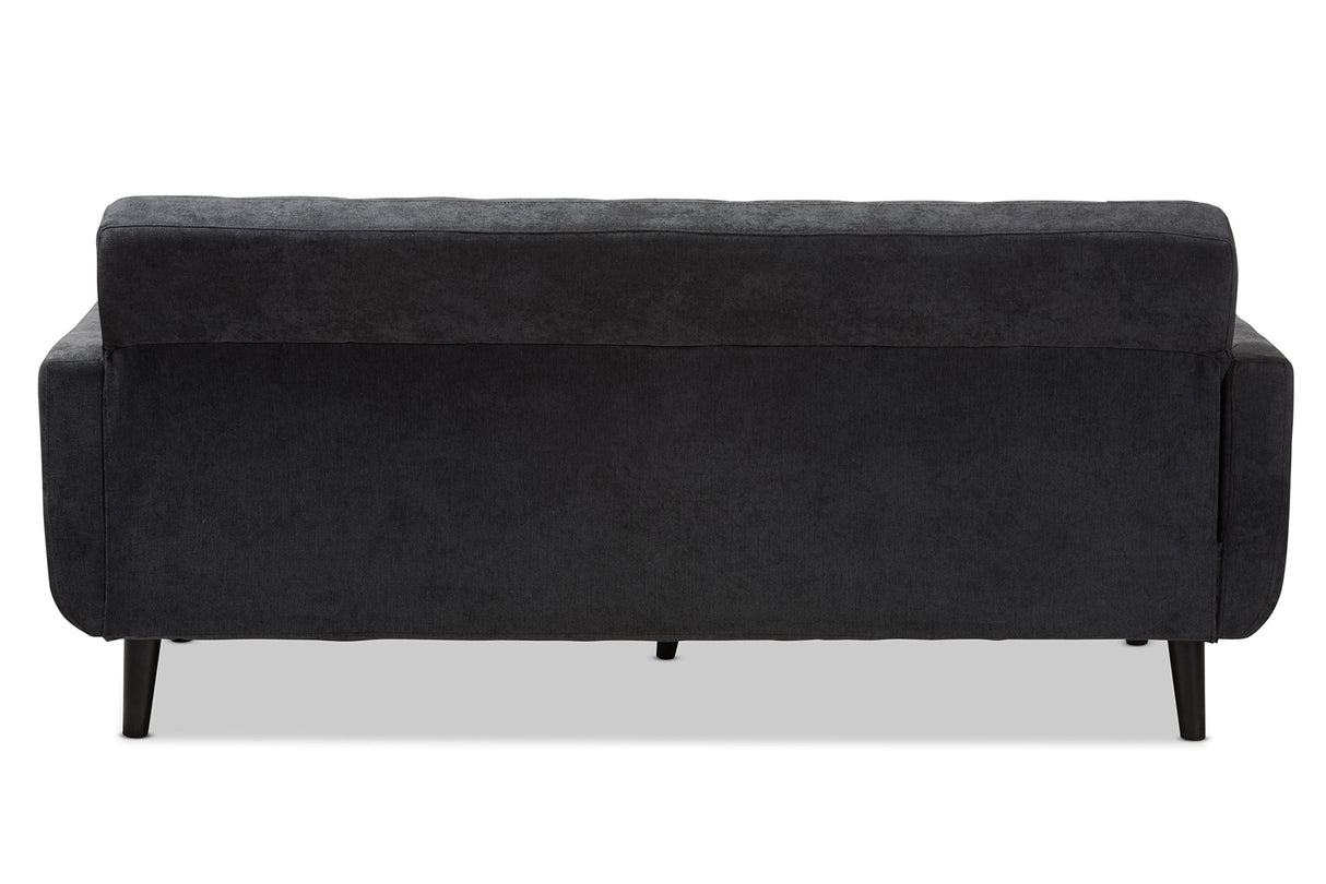Carmena Upholstered Sofa, Dark Grey