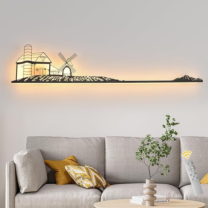 Modern Wall Sconce with Remote Control 43.3inch Dimmable LED Wall Lights Led Wall
