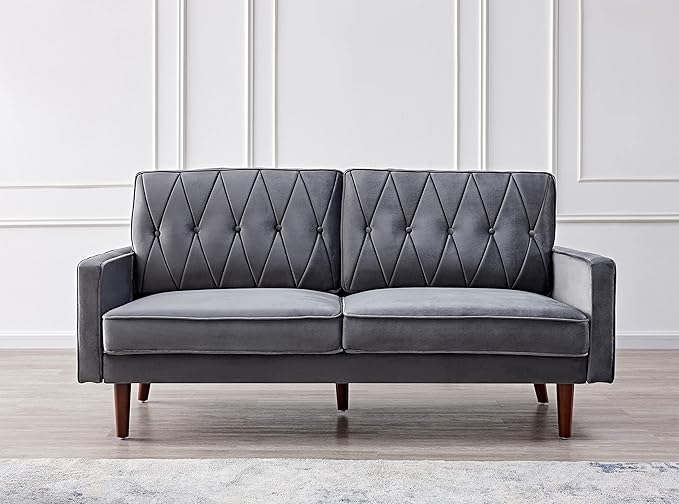 Modern Style Upholstered Tufted 69.3'' Wide 3 Seater Sofas, Green