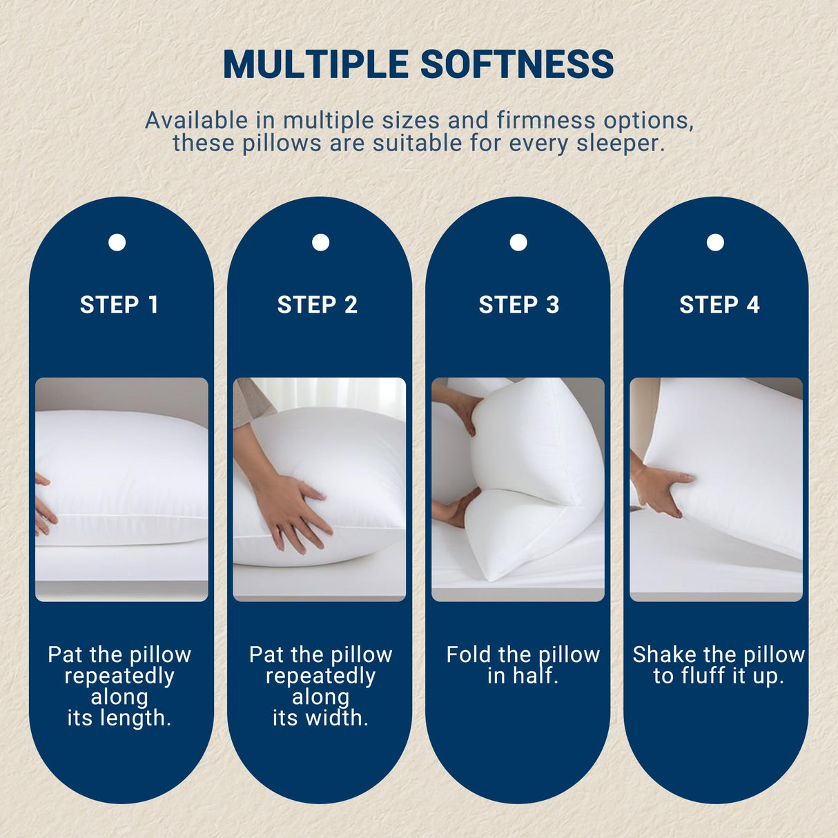 Yuexiu Pillows Standard Size Set of 2, Cooling and Supportive Hotel Quality Pillows for Side, Back and Stomach Sleepers, Luxury Fluffy Down Alternative Plump Filling Soft Bed Pillows for Sleeping